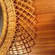 Large vintage 1960 rattan mirror 50cm