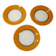 Small vintage orange and white Duralex plates
