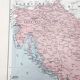 Old map of Yugoslavia and Albania 43x43cm from 1950