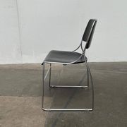 Set of minimalist postmodern stackable chairs, 1980s.