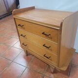 Vintage oak chest of drawers from the 60s