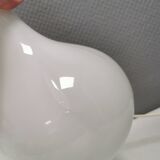 Helios table lamp, teardrop shaped, made of white opal glass. 1986 Denmark