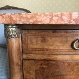Antique bedside table with marble