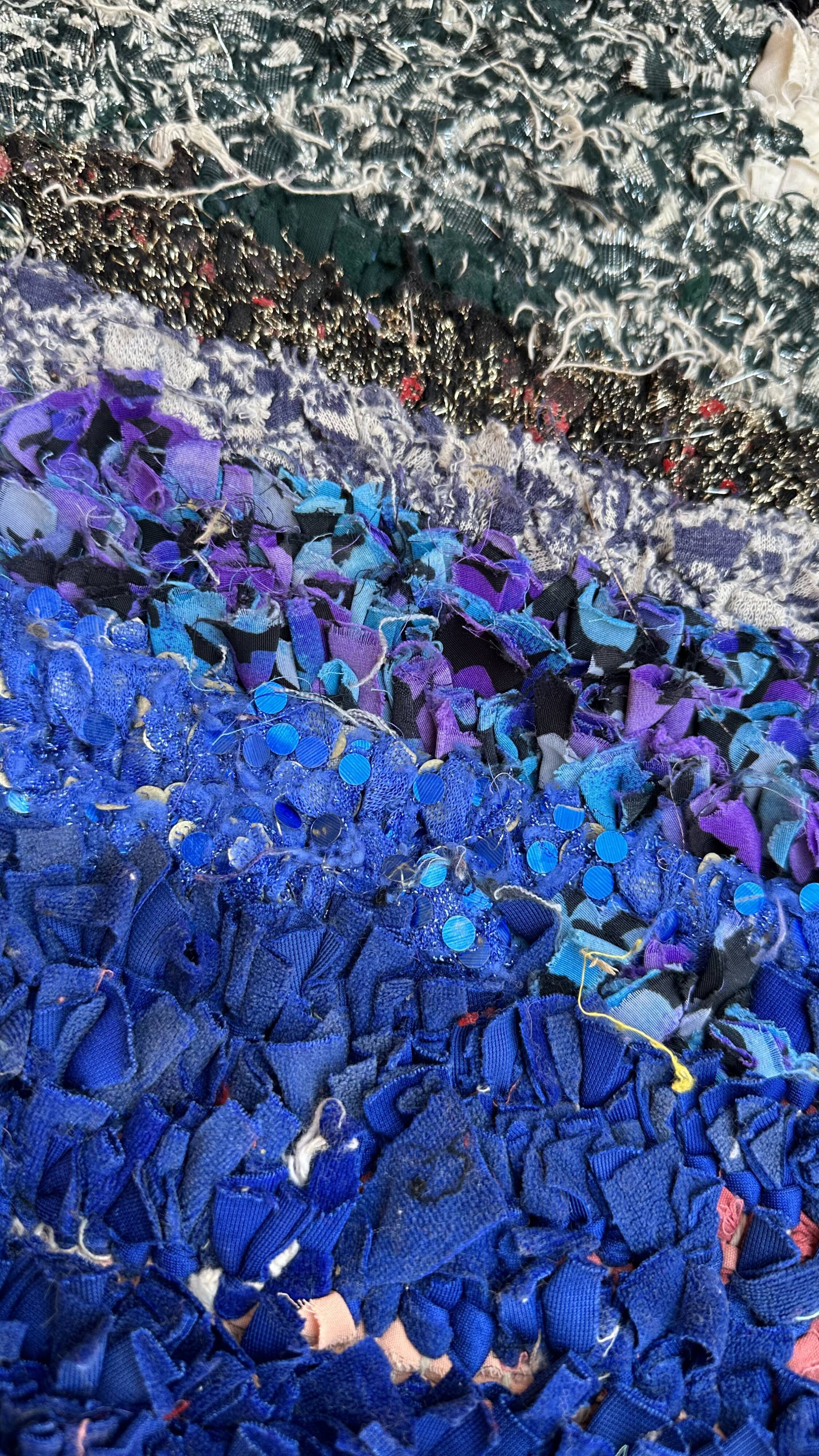 Colorful Boucherouite Berber rug - 133 x 188 cm