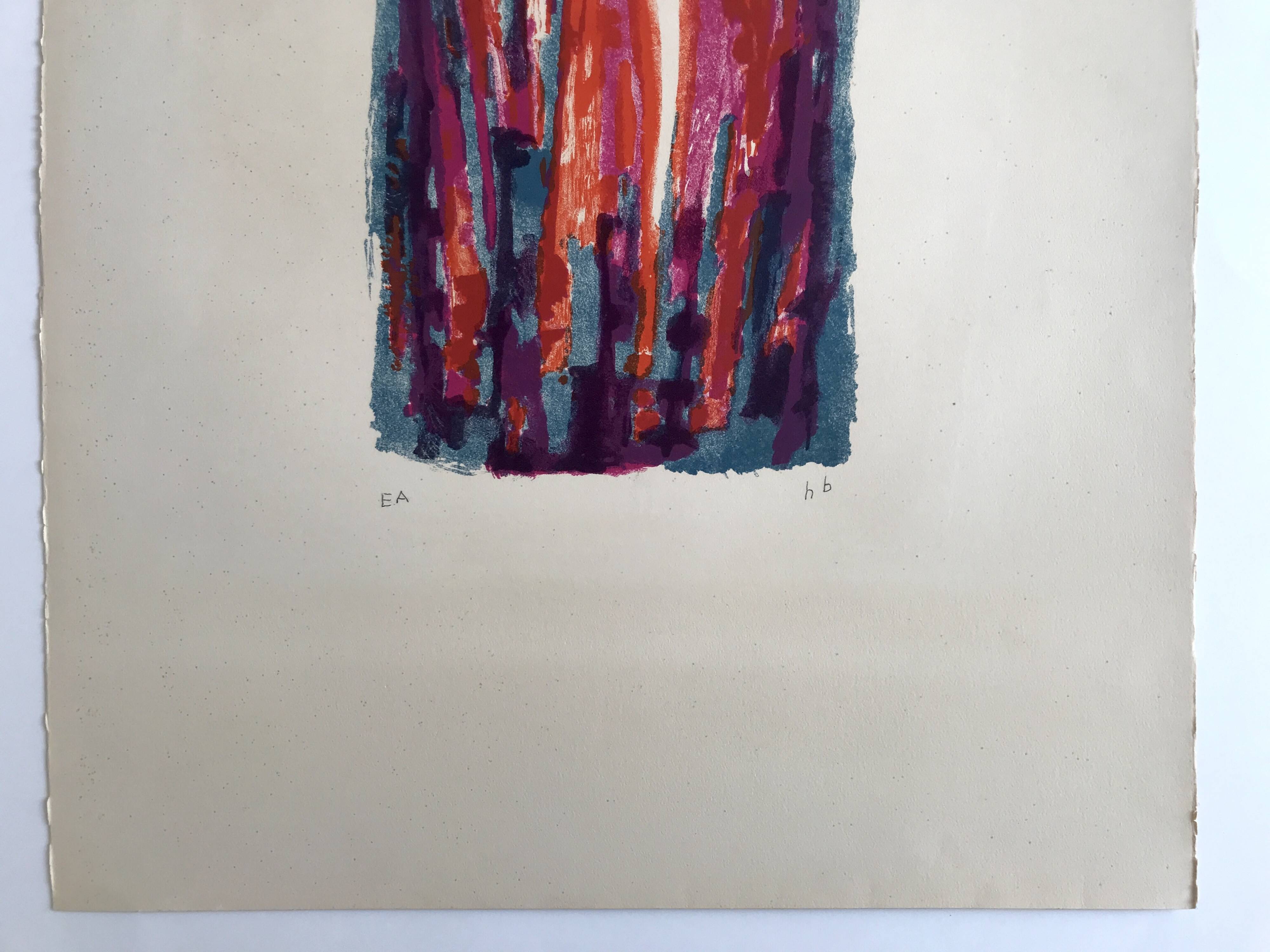 Honoré-marius bérard, gloria, 1950-51. original lithograph signed in pencil