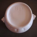 Pot / cover pot in glazed white ceramic - 1950s