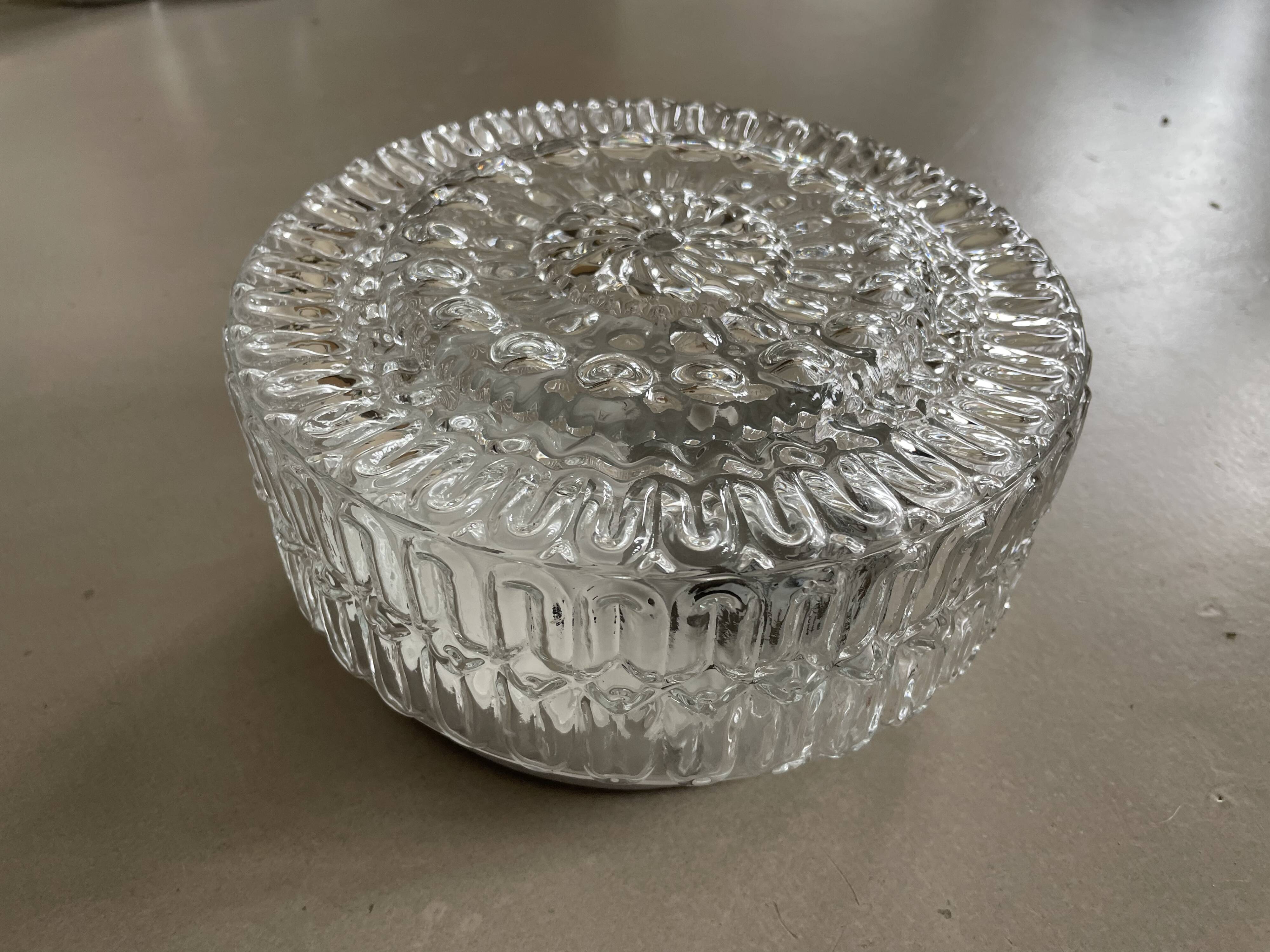Plafonnier en verre vintage