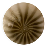 Contemporary Wall Lamp Brown Reeds on White Murano Glass