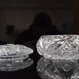 Sugary bowl,cut crystal glass,bohemia in the 1960's.