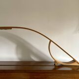 Lampe minimaliste en bois 1980