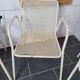 4 perforated metal garden armchairs