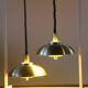 Danish pair of brass colour ceiling lamps attributed to the company Frandsen 1