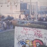 Large format silver photo of the day the Berlin Wall fell (1989)