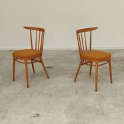 Pair of wooden dining room chairs by Tatra Pravenec 1960