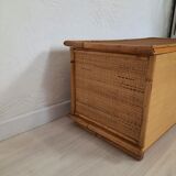 Bamboo chest, vintage wicker Dal Vera