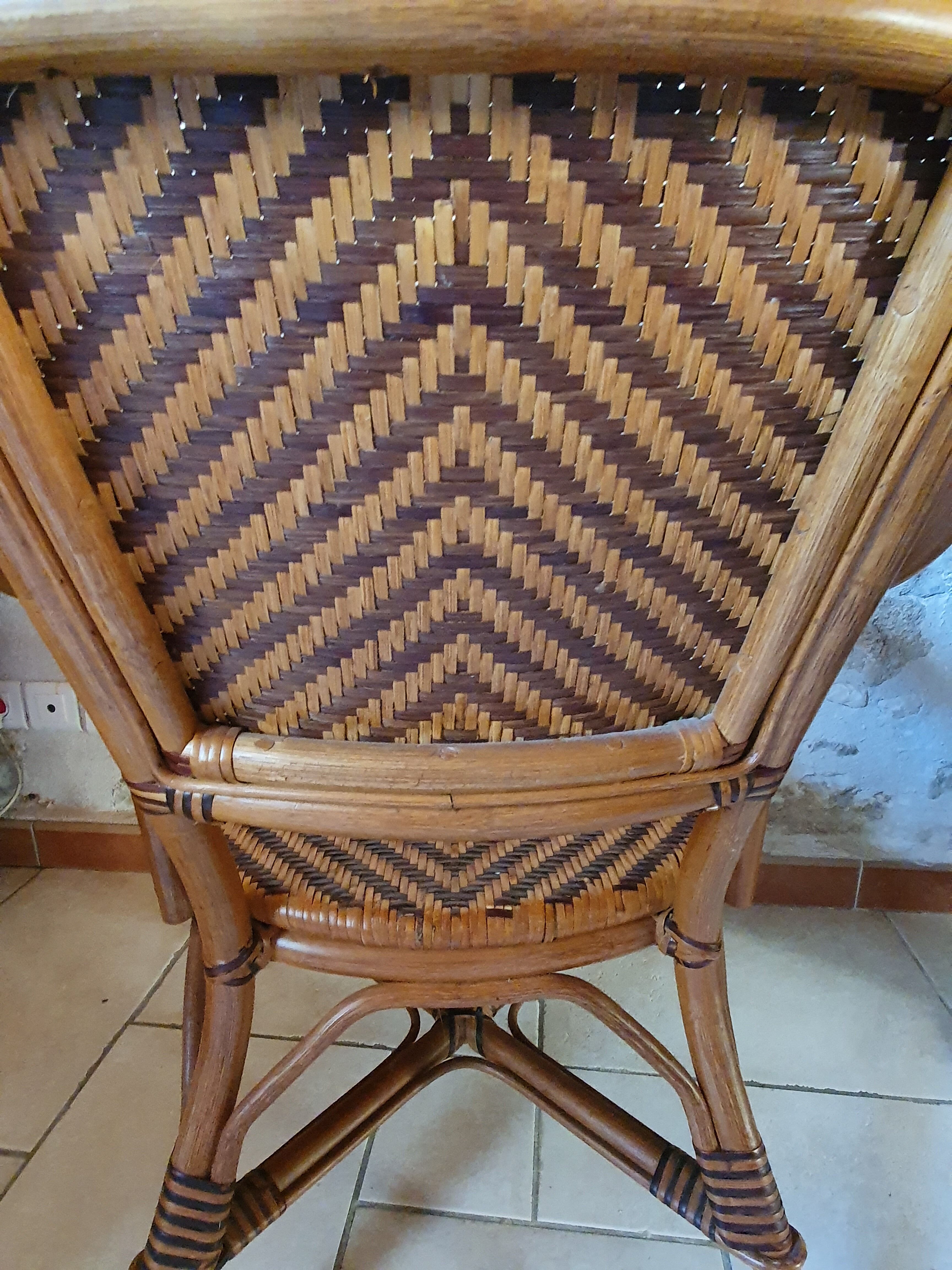 Rattan armchair