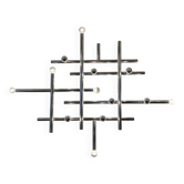 Large vintage tubular chrome wall light Temde AG Switzerland circa 1970