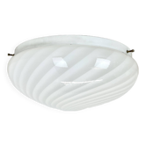 Large 38cm "swirl" murano glass ceiling wall light by vetri murano, italy, 1970s