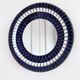 Vintage Danish round mosaic wall mirror, marked B. J. H. Moller, 1970s