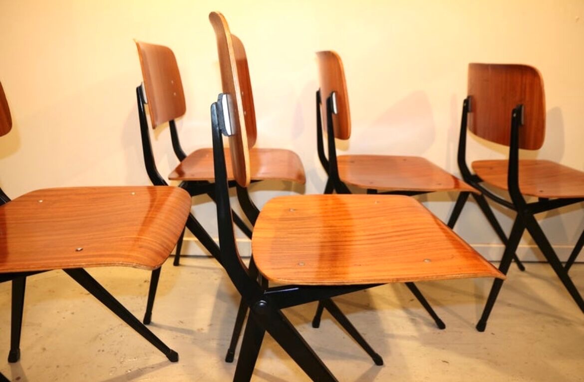 Industrial dining chairs by Marko, model Compass Leg