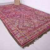 Vintage Moroccan Rug 203 x 340 cm - Moroccan Rug Purple - Berber rug Old