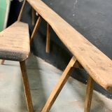 Pair of XXL oak farmhouse bench