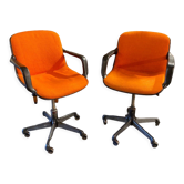 Paire de fauteuils de bureau, Comforto Norvège, 1970