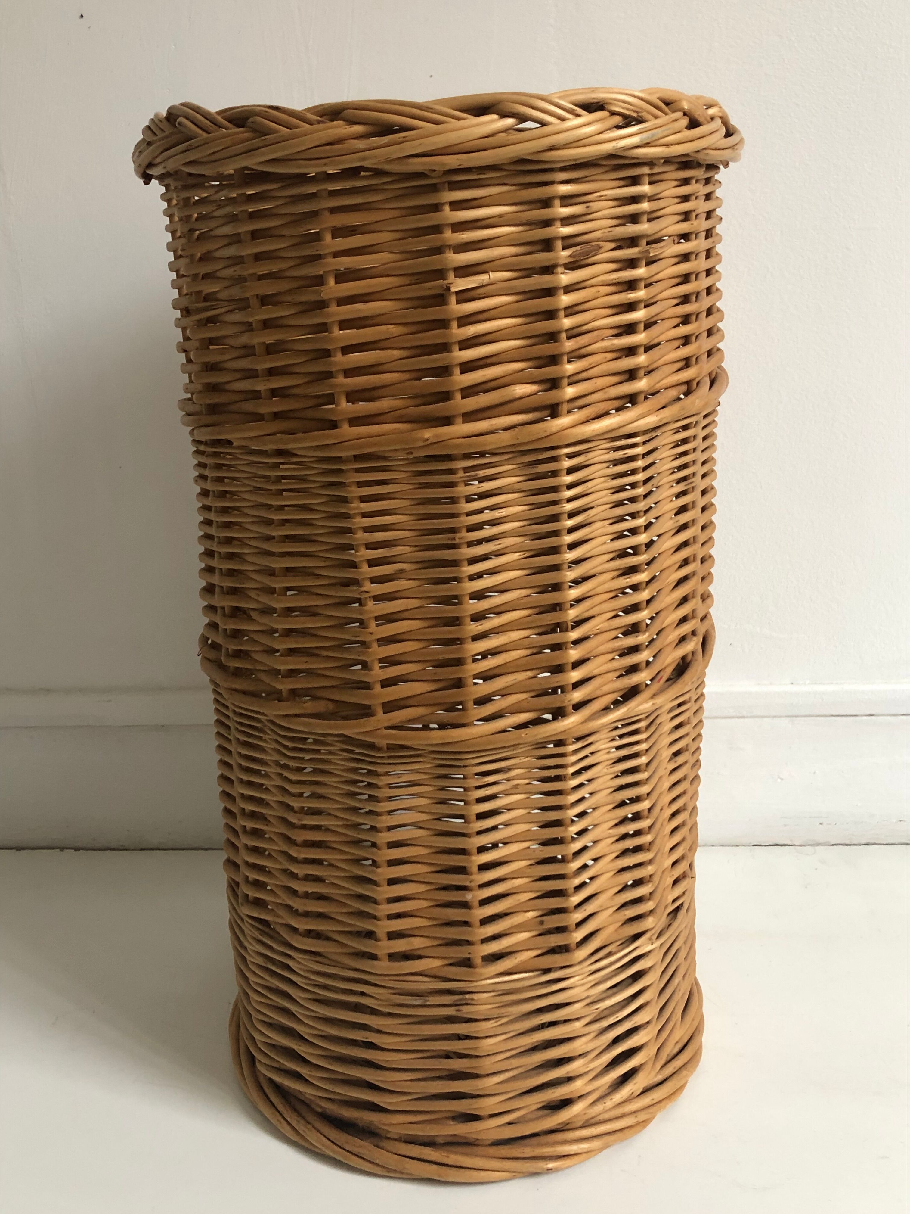 Umbrella holder, braided wicker