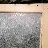 Pair of antique translucent glass sliding doors