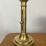 Antique brass push candle holder