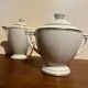 Sugar bowl and milk jug in Limoge porcelain