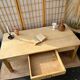Raw wood coffee table