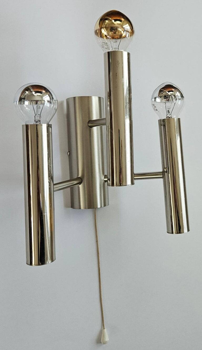 Set of Two Rare Midcentury Wall Lamp, Gaetano Sciolari, Italy, 1970s