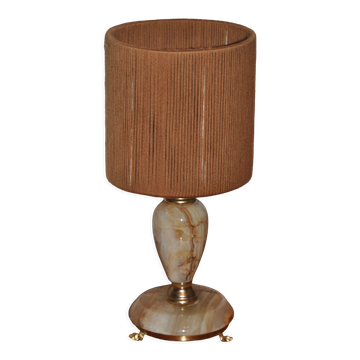 Lampe vintage à poser en onyx