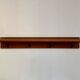 Vintage Scandinavian teak wall coat rack 1960's