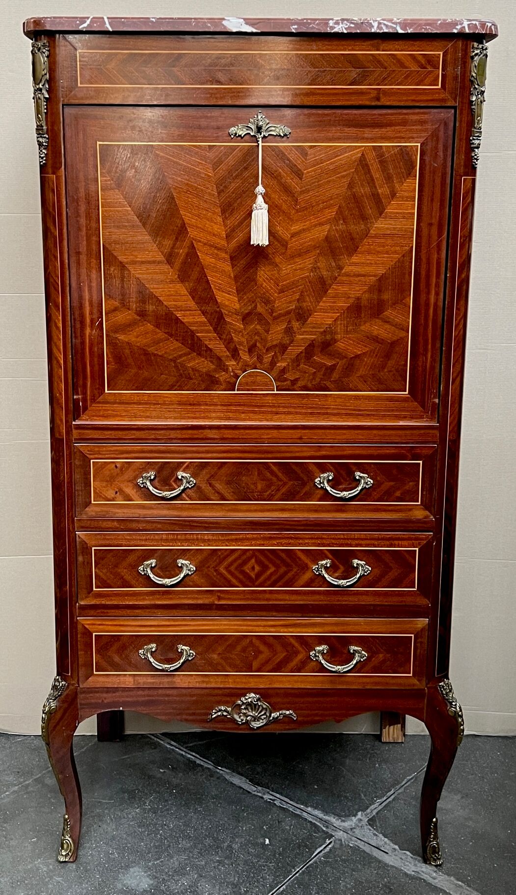 Lady secretary in mahogany Louis XVI style