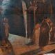 Ancient Table Large Sketch in Oil on Panel Convent of the Brothers 19th Century