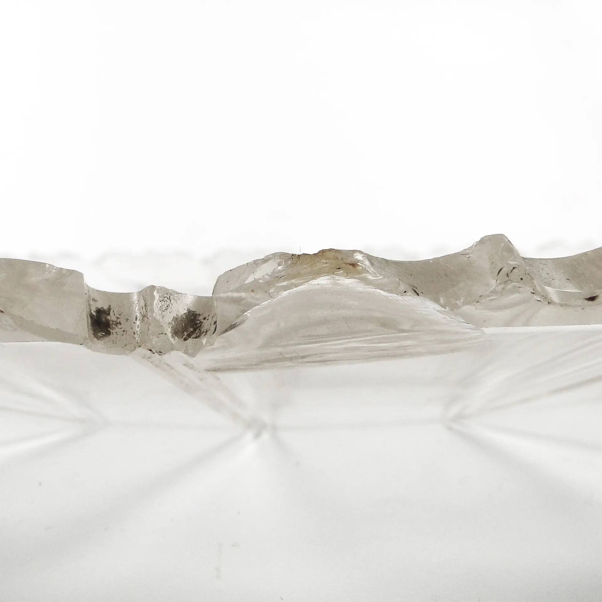 Porte-gâteau Biedermeier, cristal transparent, République tchèque, 19e siècle