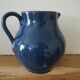 Ceramic pitcher – blue enamel signed J. Normand handmade