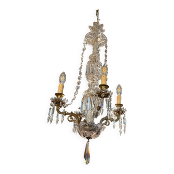 4-light chandelier in Baccarat crystal