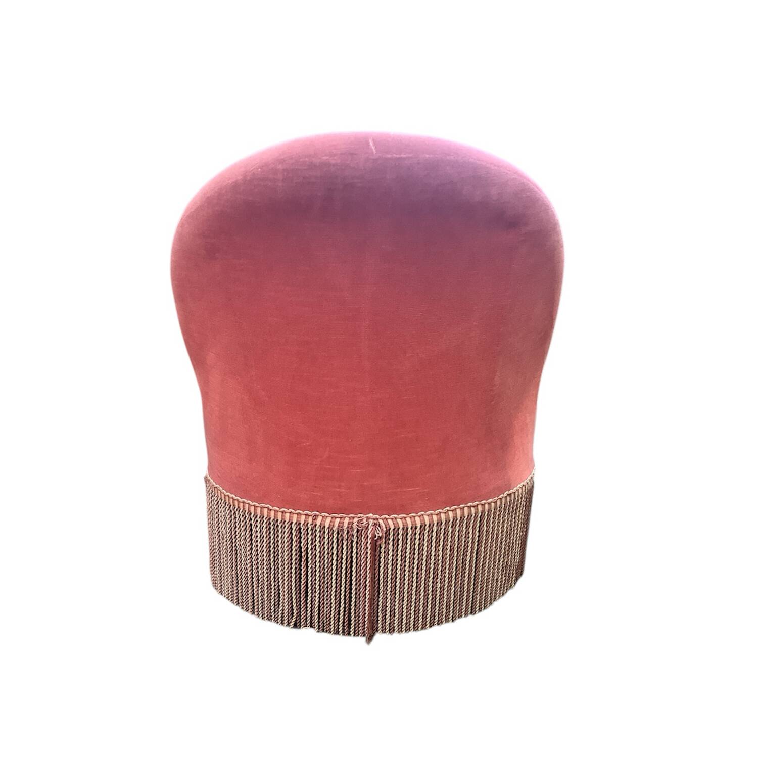 Toad armchair in old pink velvet