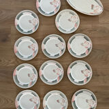 Service d’assiettes vintage