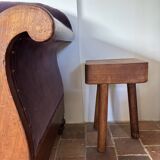 Brutalist stool in the style of Charlotte Perriand