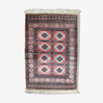 Tapis vintage Ouzbek Bukhara fait main 81cm x 118cm 1960s