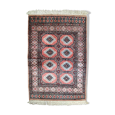 Vintage carpet Uzbek Bukhara handmade 81cm x 118cm 1960s