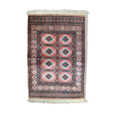 Vintage carpet Uzbek Bukhara handmade 81cm x 118cm 1960s
