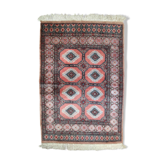 Tapis vintage Ouzbek Bukhara fait main 81cm x 118cm 1960s