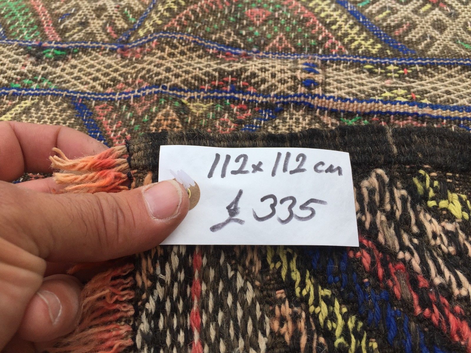 Antique Moroccan Kilim Rug 112x112cm