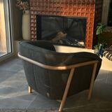 Fauteuil bosc yas en laine grise
