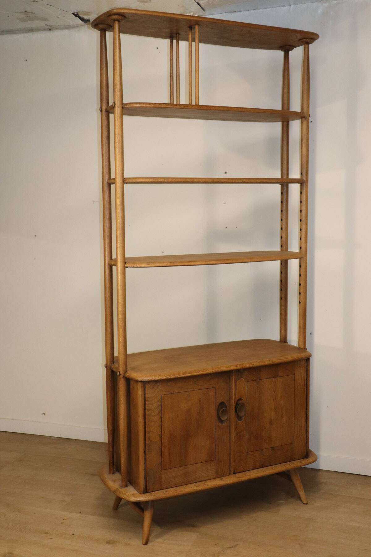 Vintage Ercol wooden bookcase, 1960